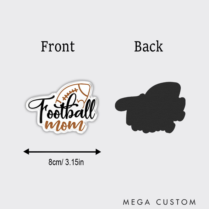 Personalized American Football Family Fridge Magnets with Custom Text for Moms, Dads, and More