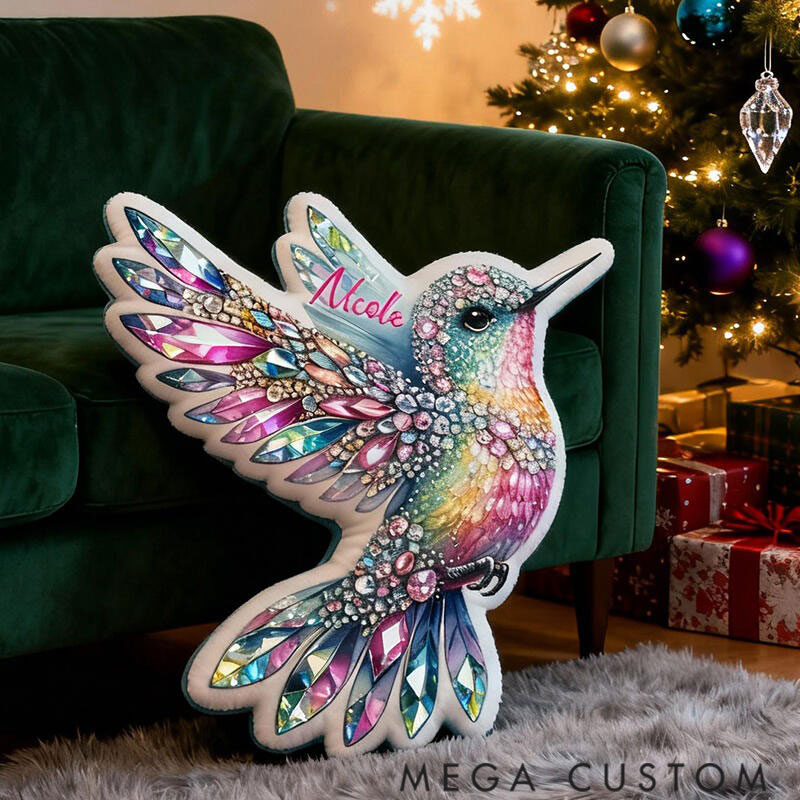 Personalized Graphic 3D Print Pillows Pillow, Custom Tortoise Diamond Bird Pillow with Name for Family