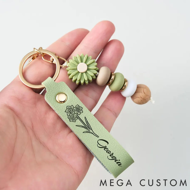 Personalized Name Keyring, Cute Custom Bag Charm, Gift for Family