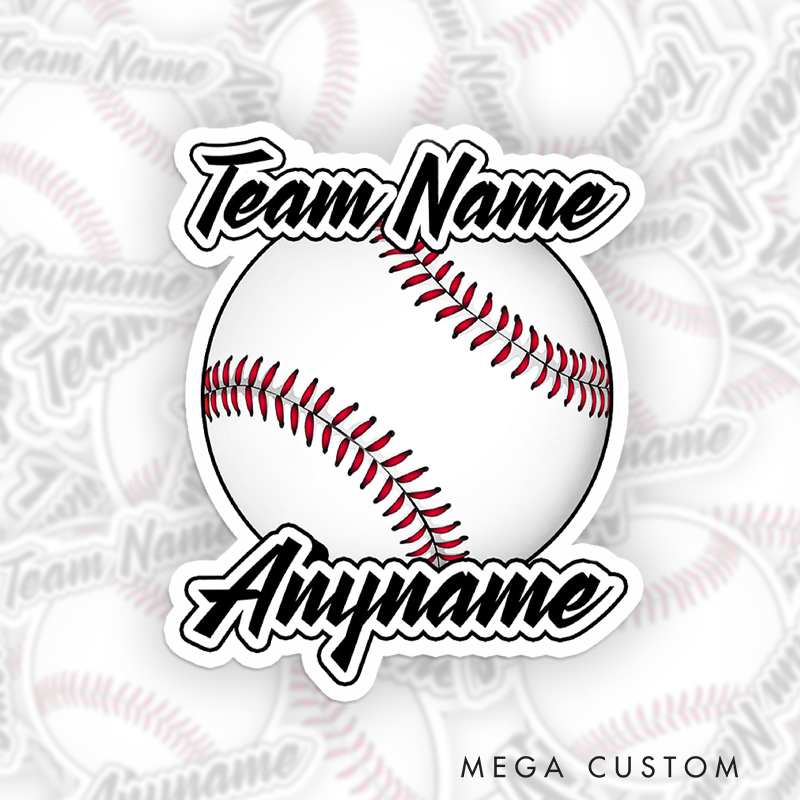 Personalized Athletic Sticker with Classic Ball Design and Custom Text  
