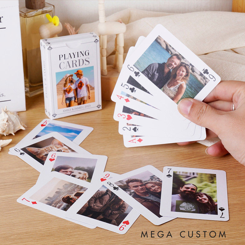 Personalized Photo Playing Cards Valentine's Day Travel Photo Memories Travel Souvenirs