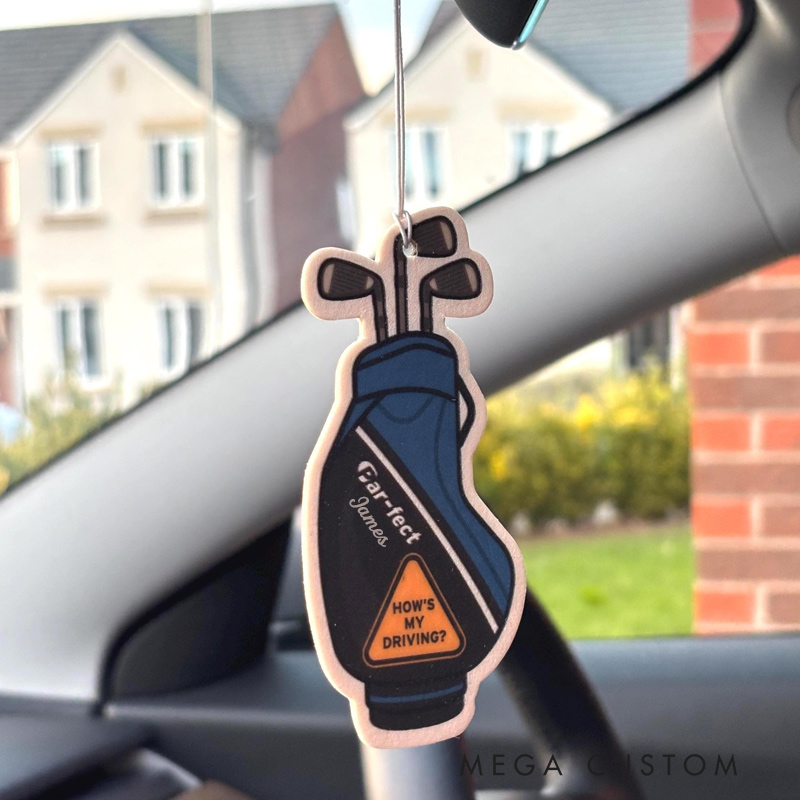 Personalized Golf Air Freshener Novelty Gift for Golfers Car Scent Gift for Golf Lovers