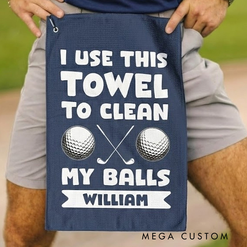 Personalized Golf Towel Funny Gifts For Golfers Gift for Men Custom Name