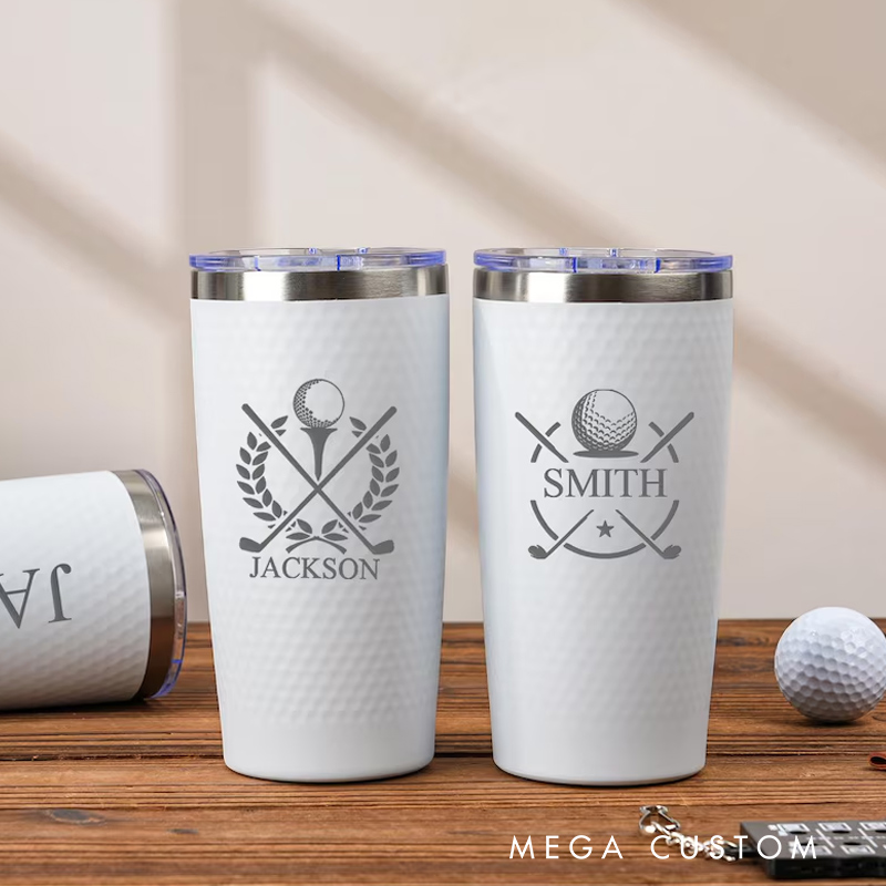 Personalized Golf Tumbler 20oz Insulated Travel Mug Gift for Golf Lovers