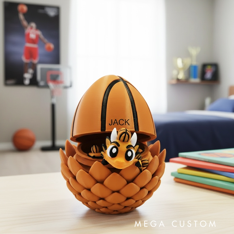 Personalized 3D Basketball Dragon and Egg Basketball the Perfect Gift for Basketball Loving Kids
