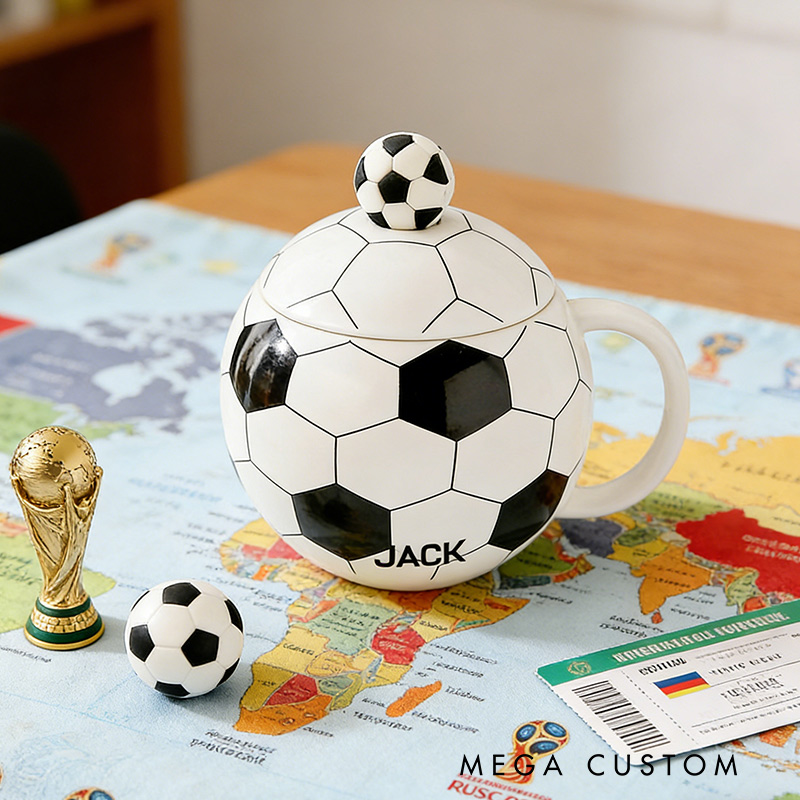 Personalized Soccer Mug Ceramic Coffee Mug Soccer Mug with Custom Name Gift for Soccer Lovers