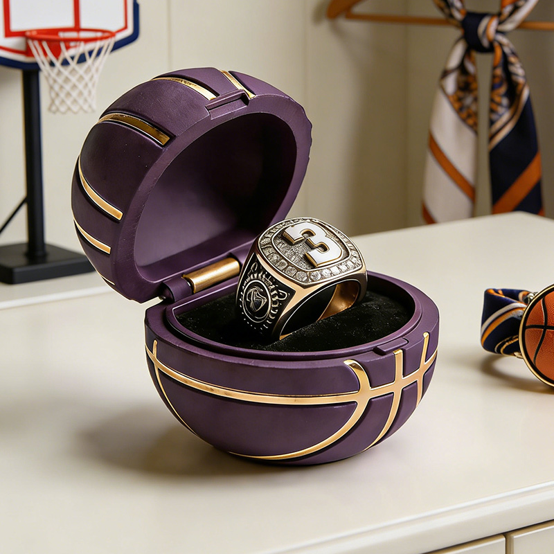 Personalized Basketball Ring Box 3D Printed Basketball Ring Box Championship Ring Box Gift for Him Her