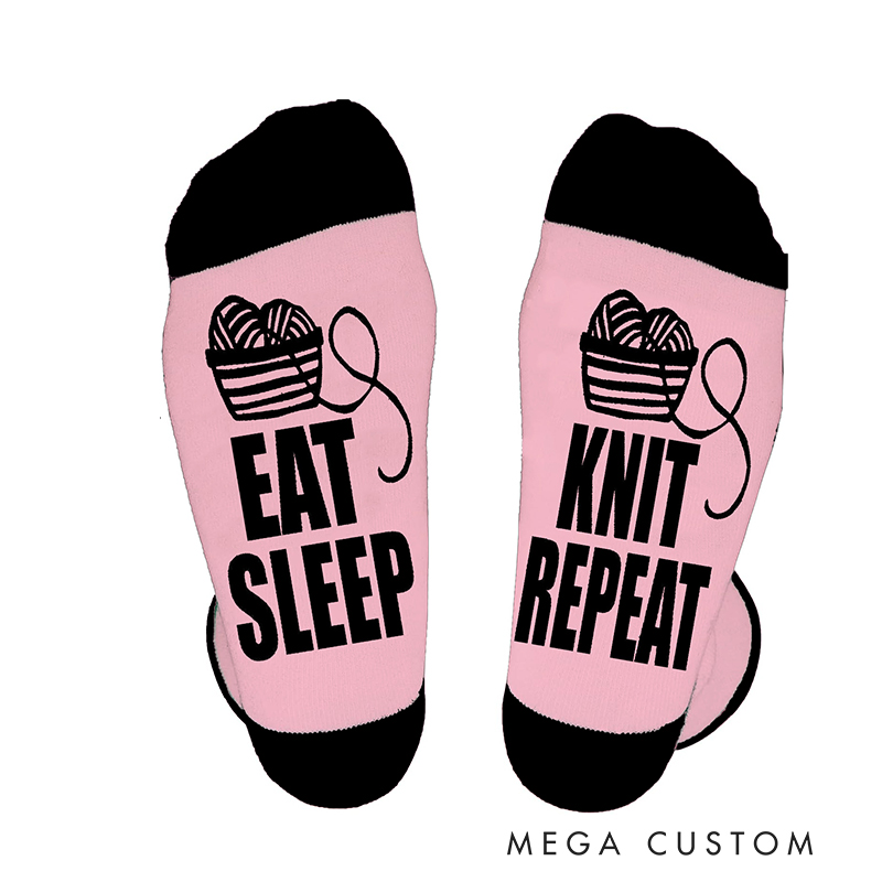 Personalized Socks Knitting Yarn Gift for Grandma Knitting Lovers