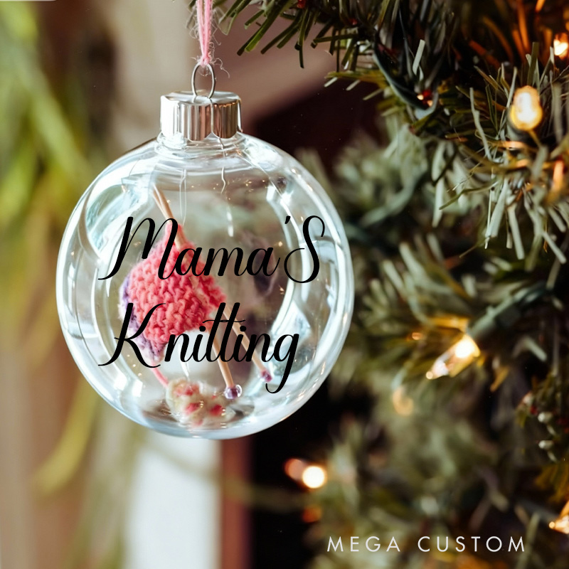 Personalized Christmas Ornament Knitting Sweater Gift for Knitting Enthusiasts