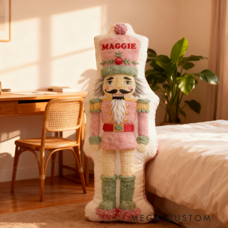 Personalized Yarn Ball Knitting Pillow Knitting Nutcracker with Custom Name Gift for Knitting Lovers