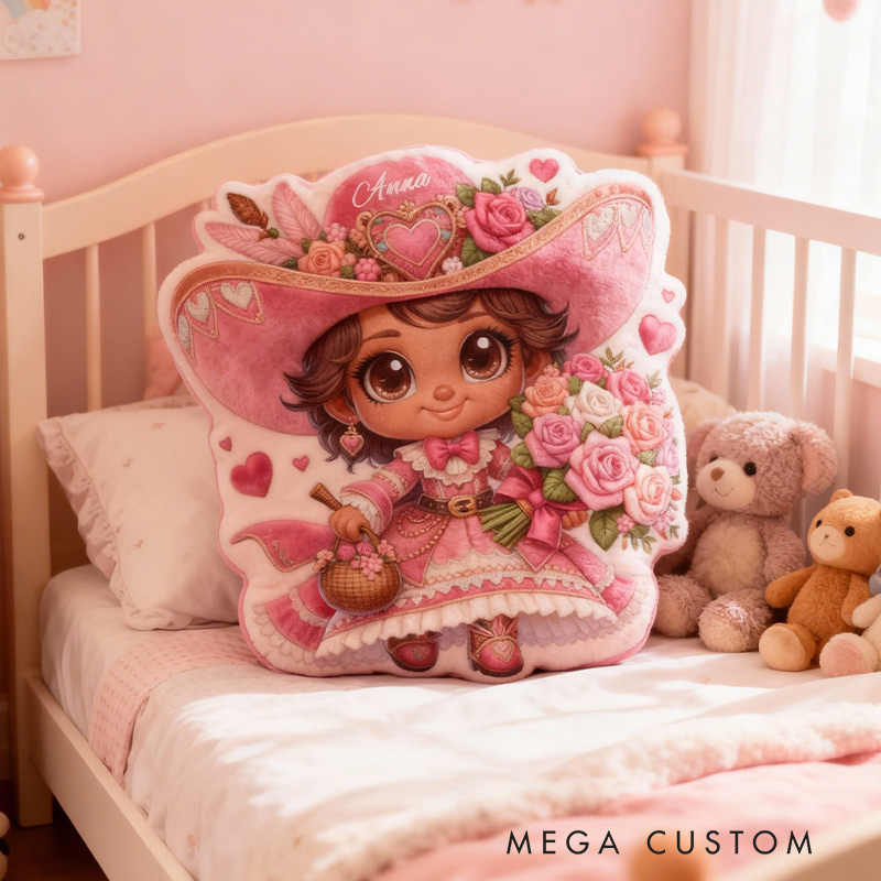 Personalized Garden Fairy Pillow with Custom Name Graphic 3D Print Roses Garden Fairy Pillow for Gardening Lovers