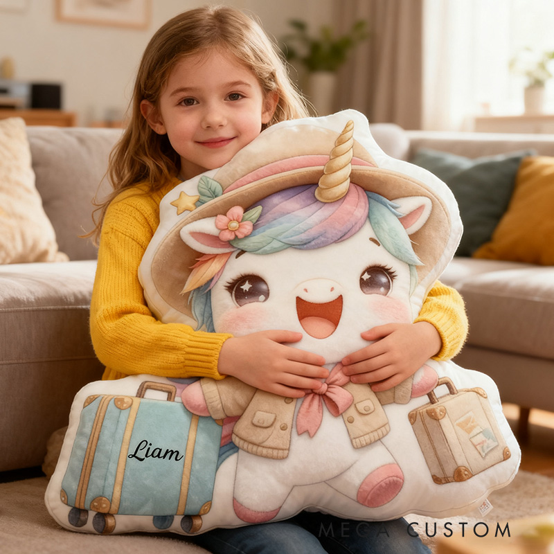Personalized Cute Animal Travel Pillow Graphic 3D Print Cute Animal Suitcase Pillow Travel Souvenirs for Travel Lovers