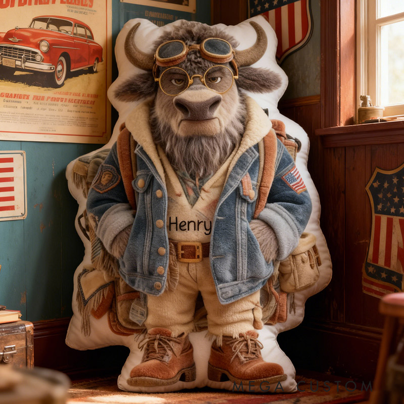 Personalized USA Travel Pillow Graphic 3D Print Western U.S. Backpacking Trip Pillow Travel Souvenirs for Travel Lovers