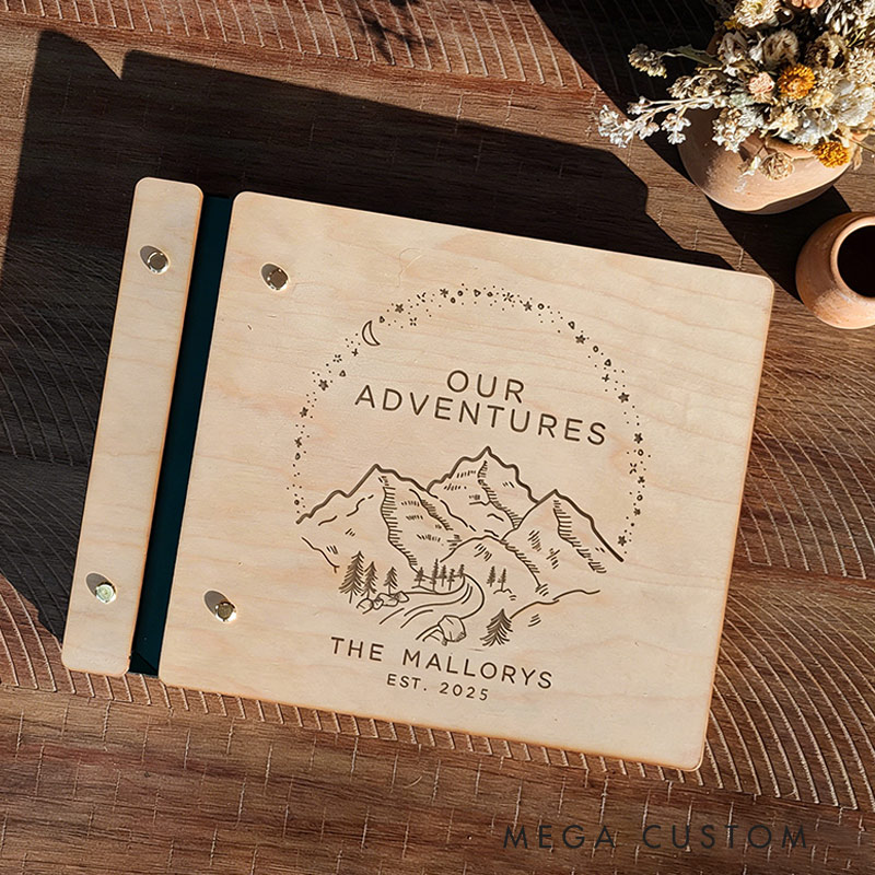 Personalized Travel Scrapbook Adventure Book Scrapbook Valentines Our Adventures Gift for Him or Her Couple's Travel Souvenir