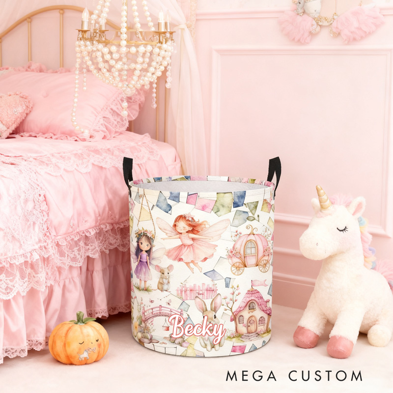 Personalized Garden Fairy Storage Basket Bunny Garden Fairy with Custom Name for Flower Gardening Lovers