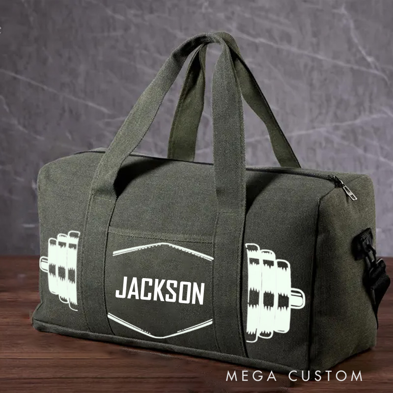 Personalized Canvas Duffle Bag for Fitness Weightlifting Duffel Bag Gym Bag Gym Lovers