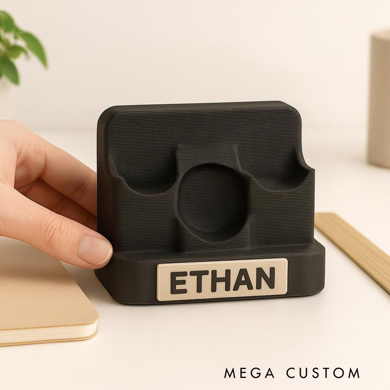 Personalized Golf Ball Poker Chip Display 3D Printed Name Desk Holder Gift for Golf Lovers