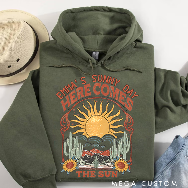 Personalized Classic Hoodies Retro Style Hoodie and Hippie Hoodie and Vintage Inspired Cotton Hoodie and Comfort Colors Hoodie