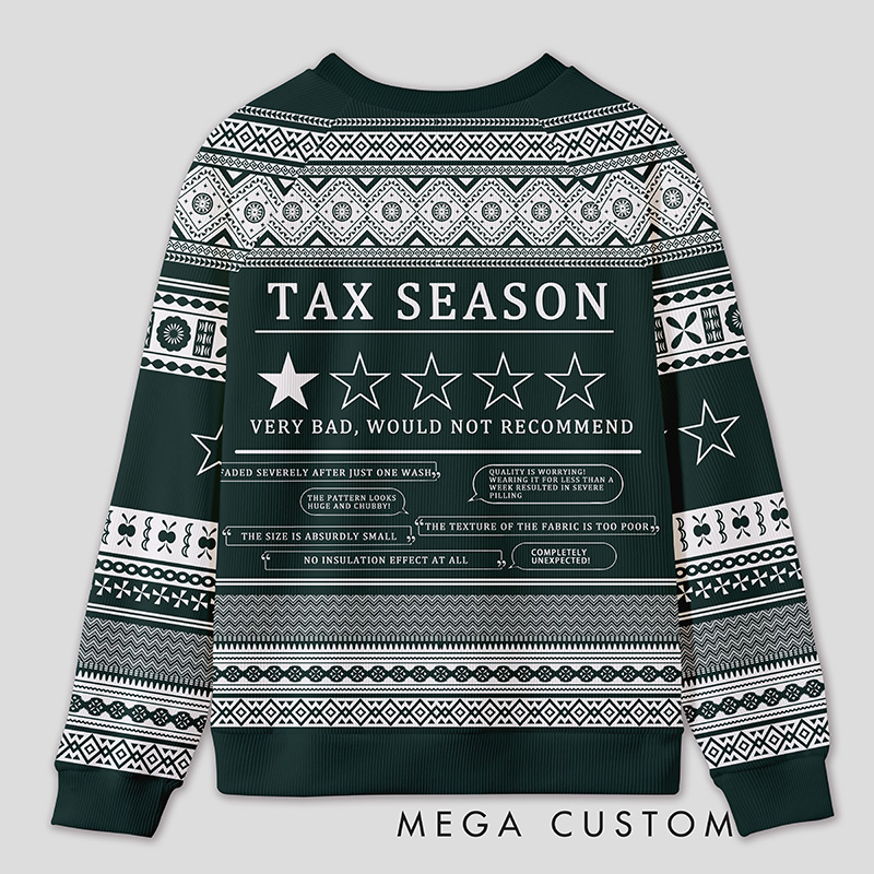 Personalized One Star Review Funny Ugly Sweater Office Holiday Party Gift for Accountants