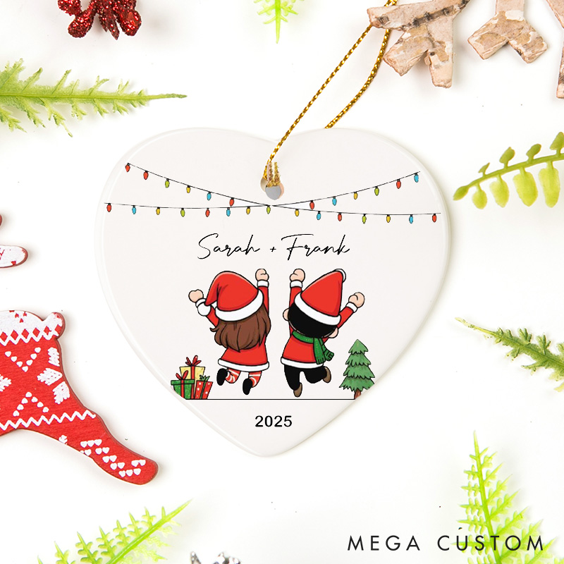 Personalized Cartoon Couple Christmas Ornament Couple Christmas Gift Christmas Decoration