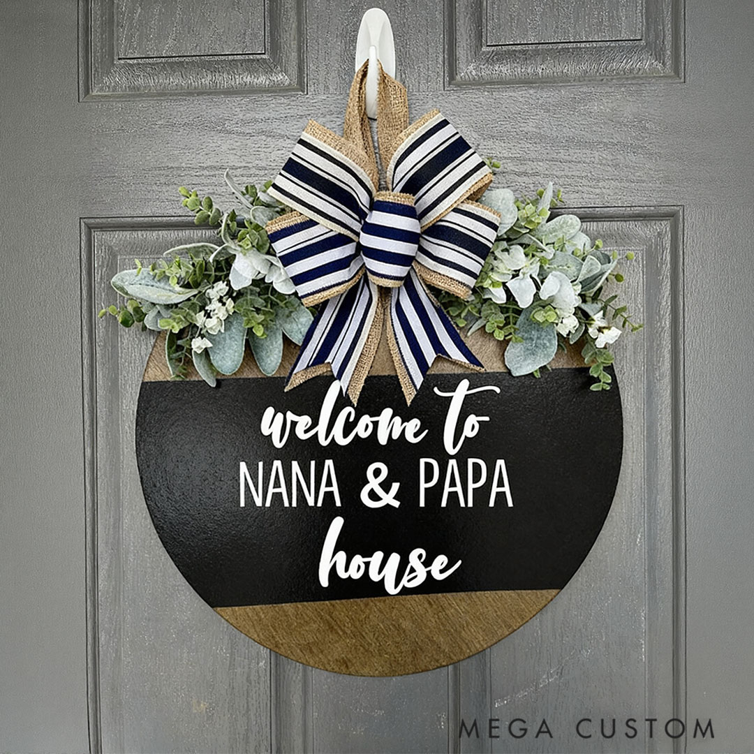 Personilzed Front Door Decor Welcome to Home Sign for Family