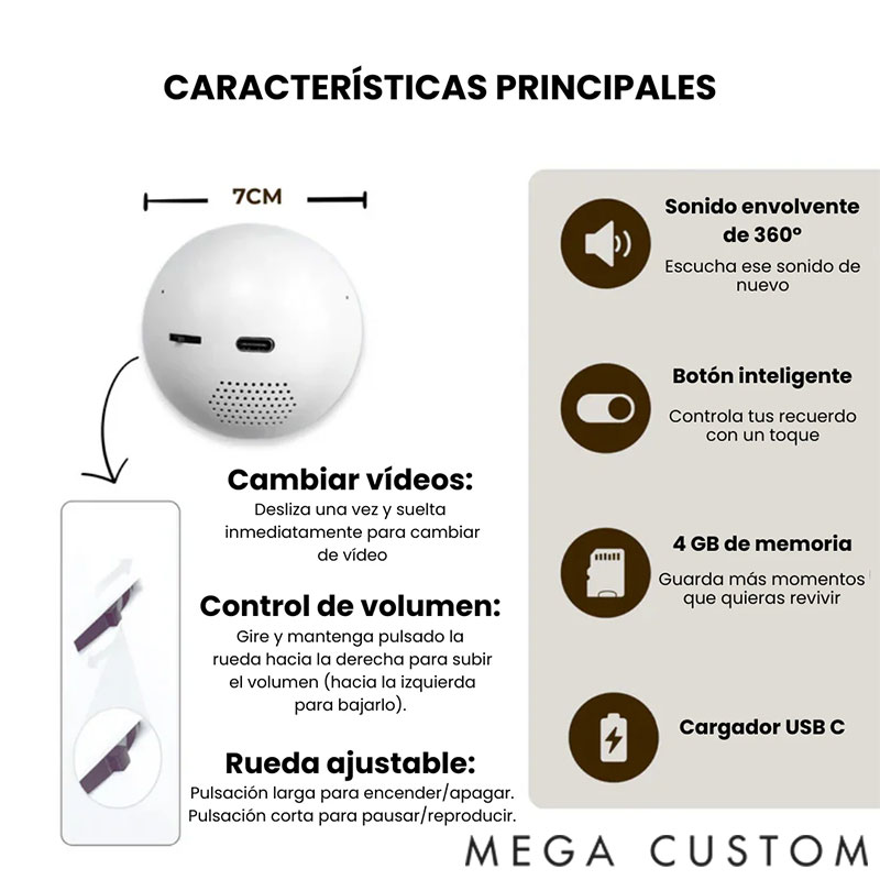 Personalized Video Crystal Ball Ultrasound Video Gift for Mom