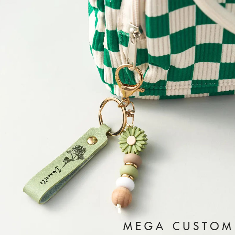 Personalized Name Keyring, Cute Custom Bag Charm, Gift for Family