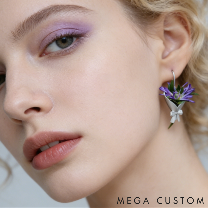 Personalized Floral Design Earrings Refreshing Vibe Unique Gift Choice Fresh Atmosphere Accessories for Her