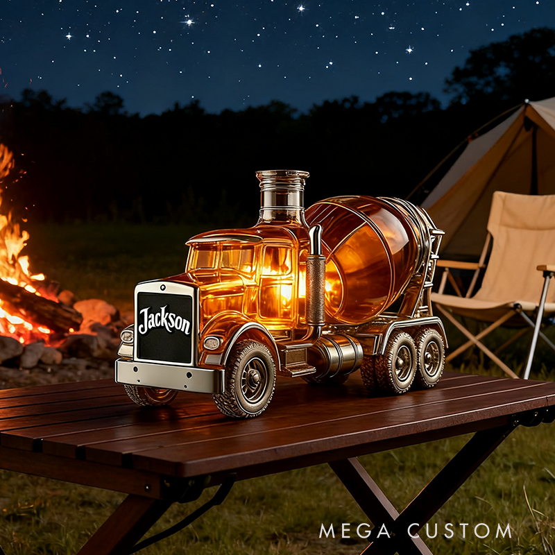 Personalized Whiskey Gifts Custom Name Truck Shaped Liquor Bottle Creative Car Theme Whiskey Decanter for Men