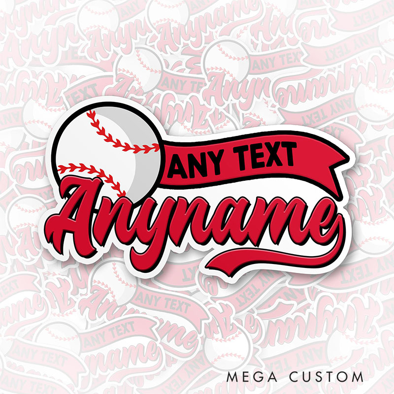 Personalized Custom Name Baseball Sticker