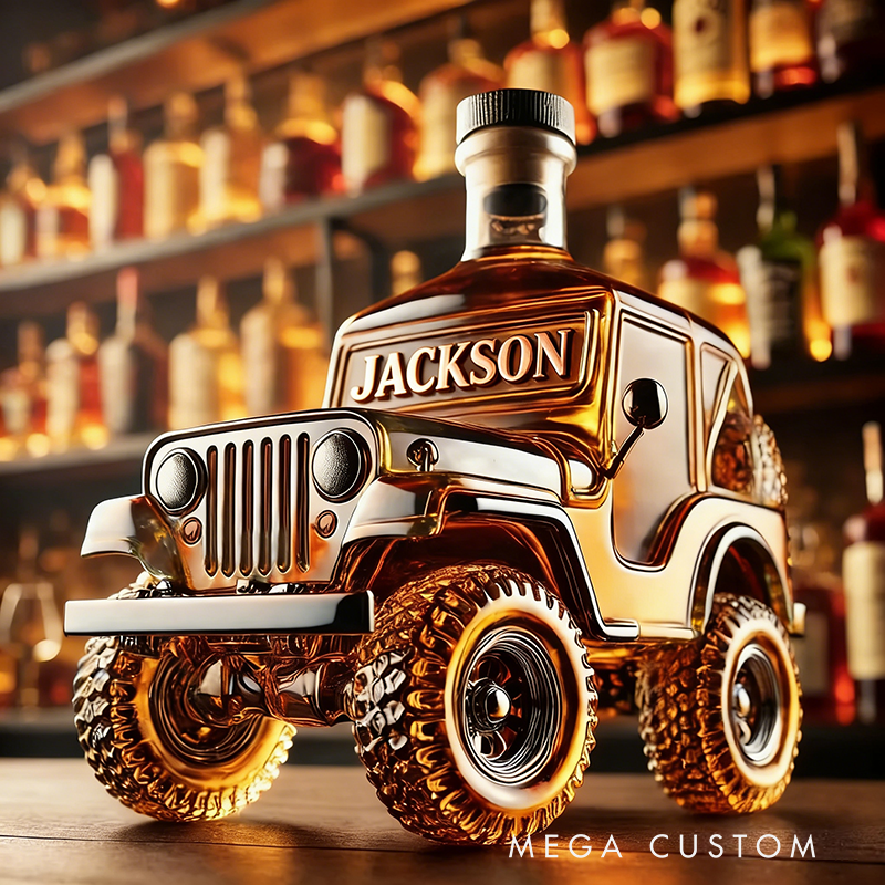 Personalized Jeep Whiskey Bottle Custom Name Gifts