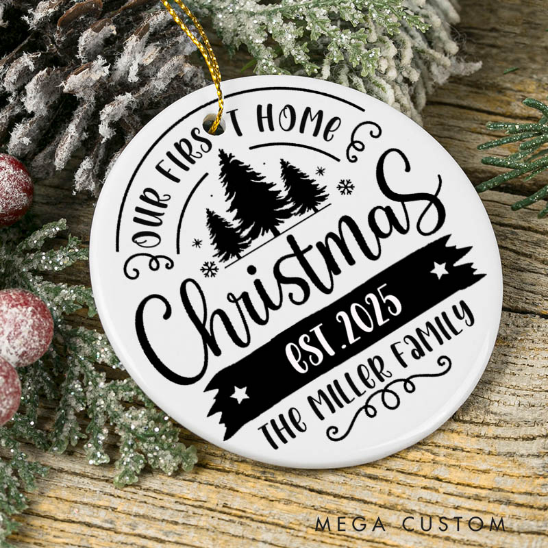 Personalized First Christmas in Our New Home Christmas Ornament New Home Ornament First Home Christmas Ornament Personalized Keepsake for Festive