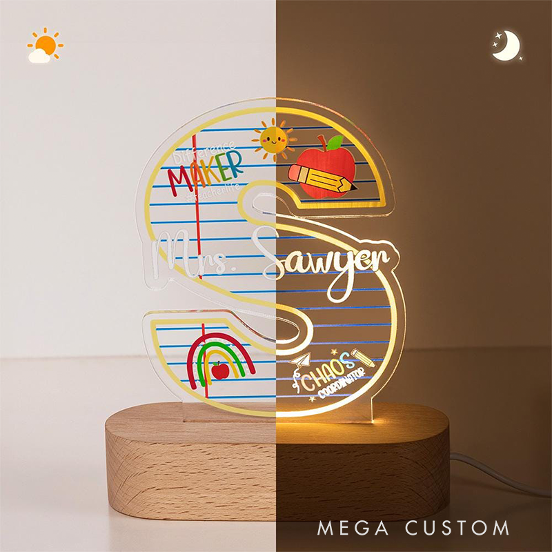 Personalized Teacher LED Desk Lamp with Name Design Unique Gift for Teachers