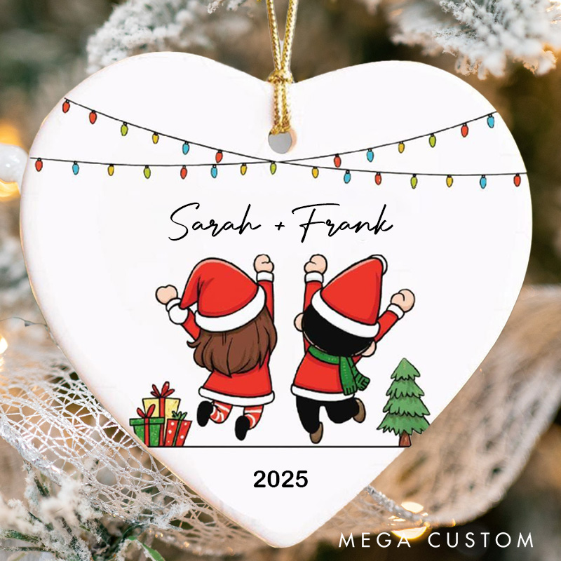 Personalized Cartoon Couple Christmas Ornament Couple Christmas Gift Christmas Decoration