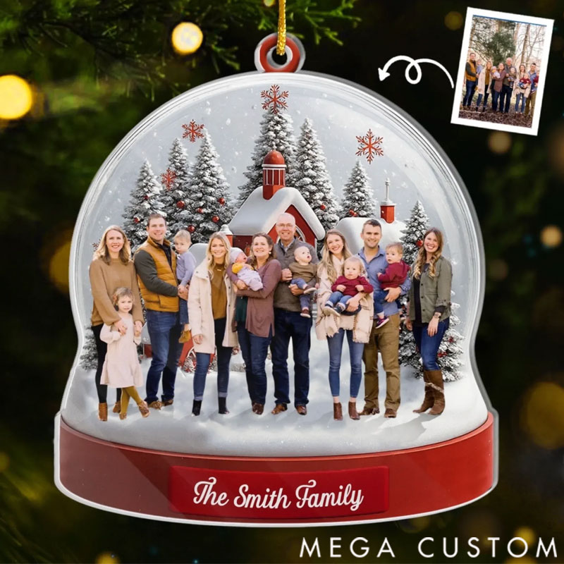 Personalized Christmas Ornament Custom Photo Acrylic Ornament Personalized Christmas Gifts for Family