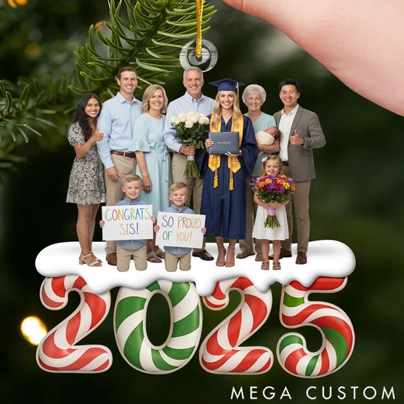 Personalized Our Kind of Merry Photo Acrylic Christmas  Ornament Gifts for Mom Dad