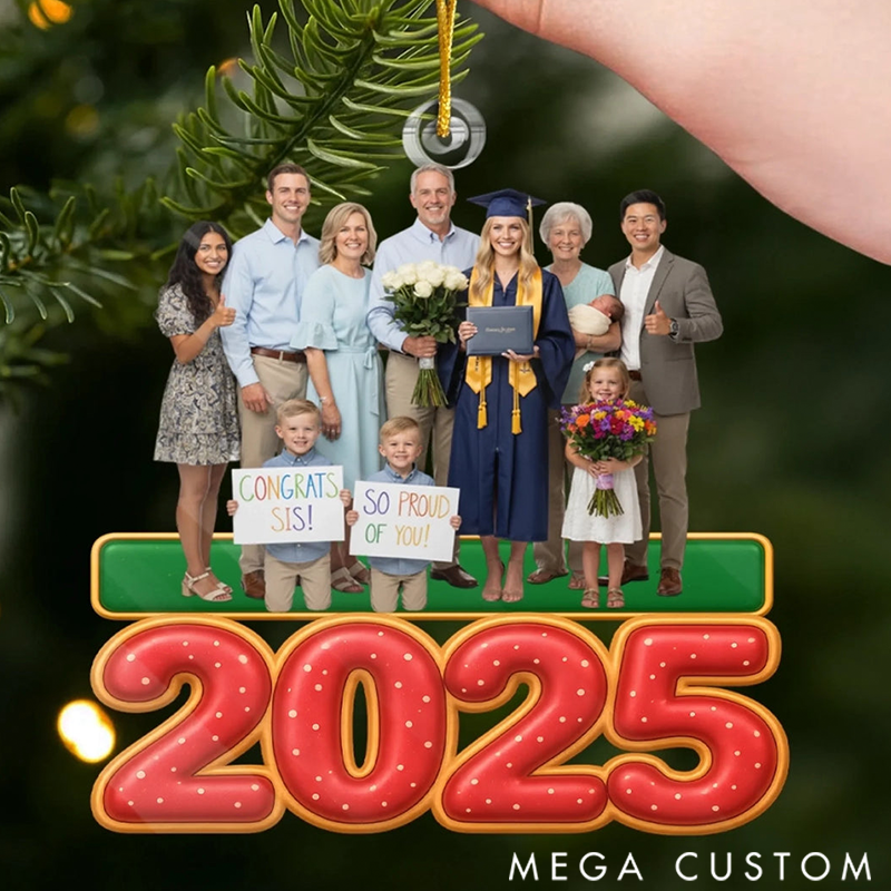 Personalized Season of Our Love Photo Acrylic Christmas  Ornament Gifts for Mom Dad