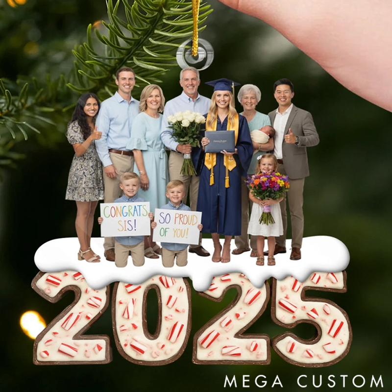 Personalized all We Need is Us Photo Acrylic Christmas  Ornament Gifts for Mom Dad