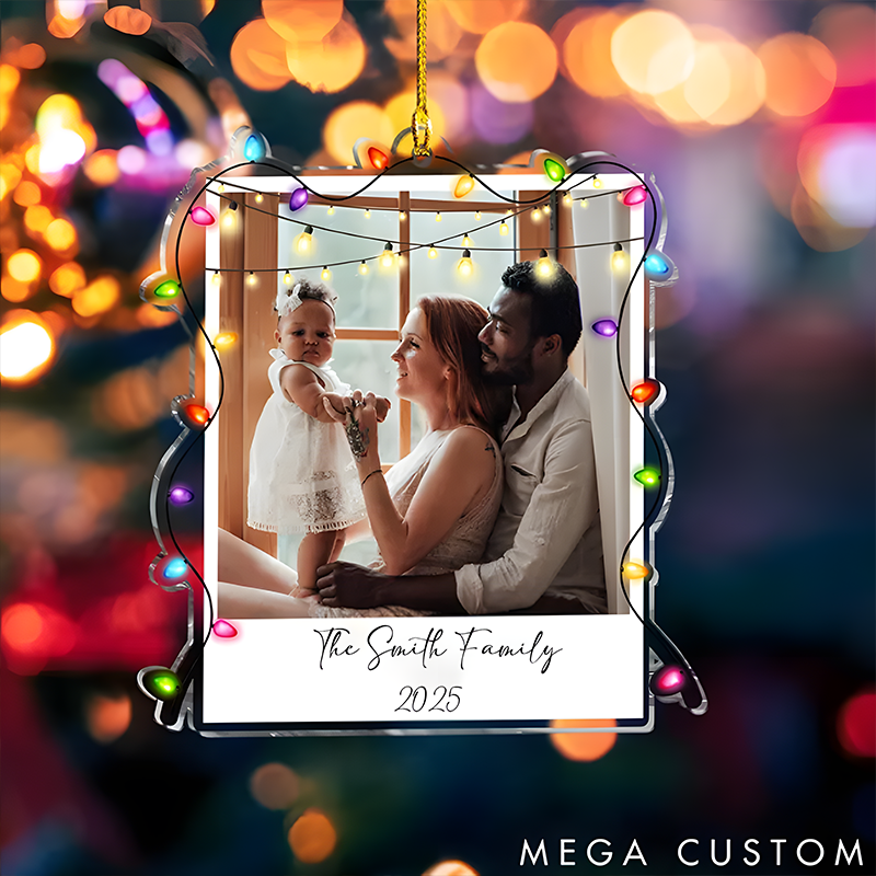 Personalized Family Photo Keepsake Big Family Ornament Picture Ornament