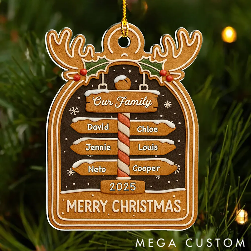 Personalized Family Christmas Ornament with Customizable Names