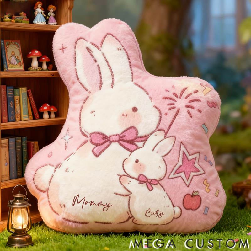 Personalized Irregular Cute Rabbit Pillow 3D Printed Design Gift for Family