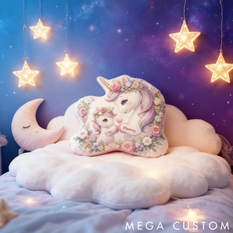 Personalized Unicorn Pillow Capture Precious Family Moments with this Unique Keepsake Gift 3D Printed Design