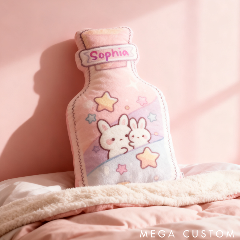 Personalized Drift Bottle Pillow a Sweet Gift for Family 3D Printed Design