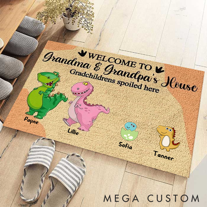 Personalized Welcome to Grandma and Grandpa's House Doormat