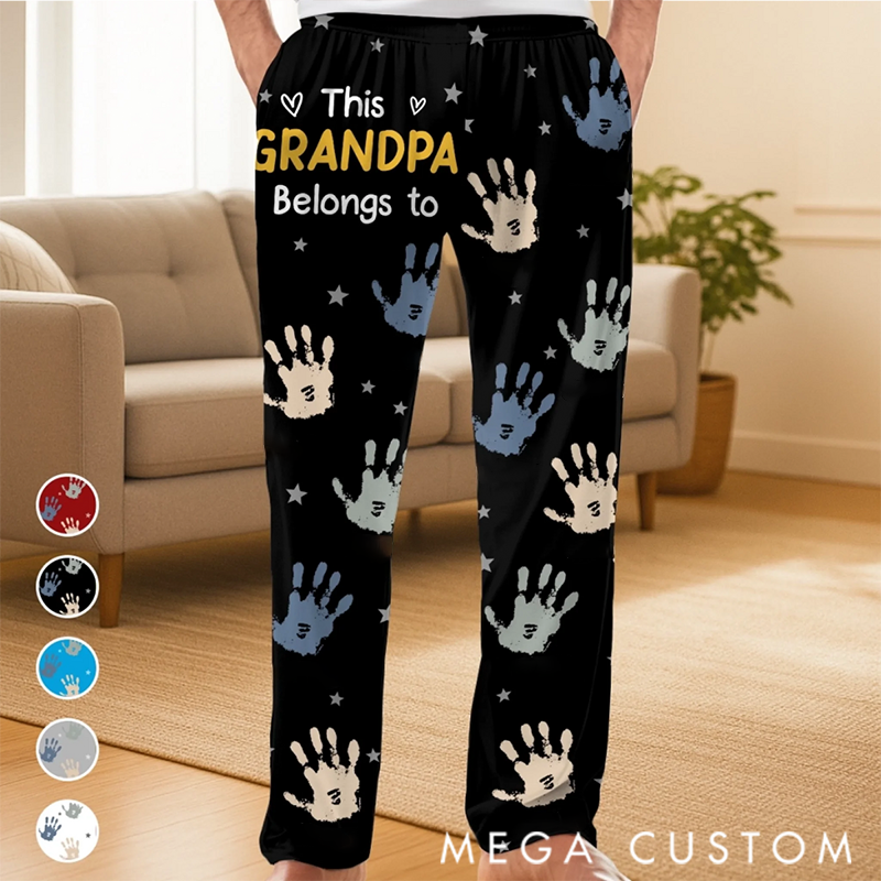  Personalized Grand Hearts Endless Warmth Christmas Pajama Pants Gifts for Grandpa Grandma