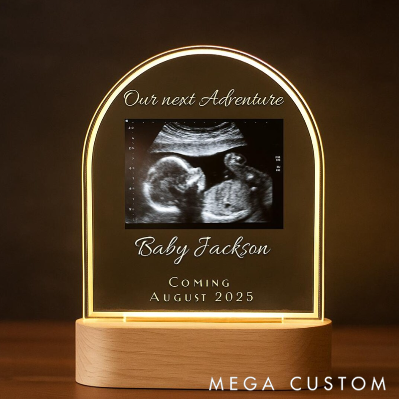 Personalized LED Light with Ultrasound Pregnancy Announcement Gift New Parents Gifts