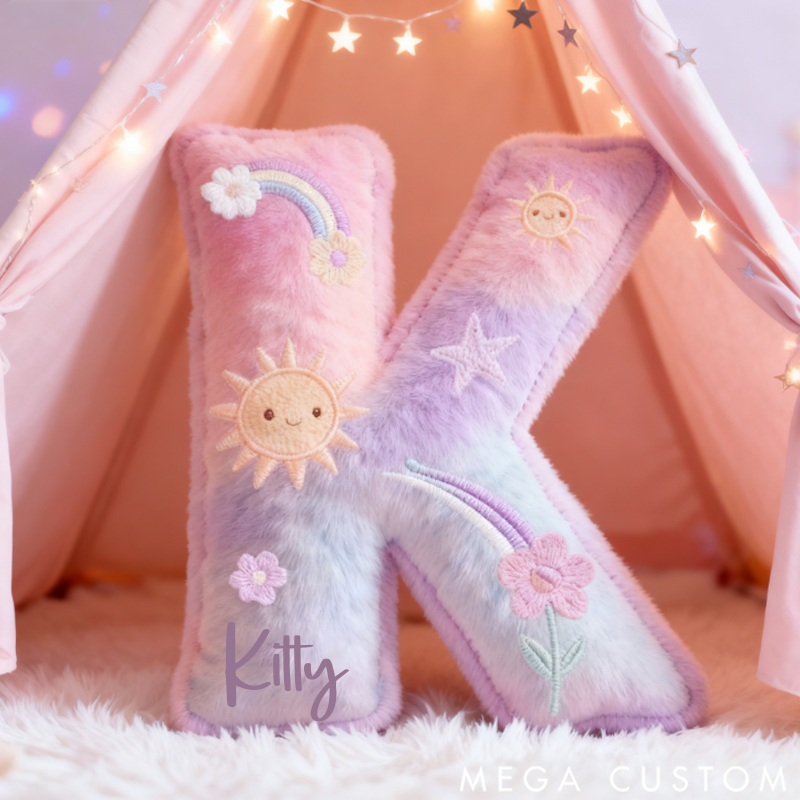 Personalized Happy Sun Pillow Gift for Family Members 3D Printed Design