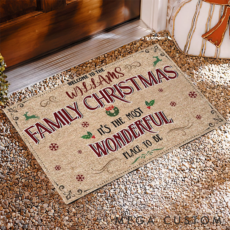 Personalized Familly Christmas Doormat Gift Ideas for Christmas