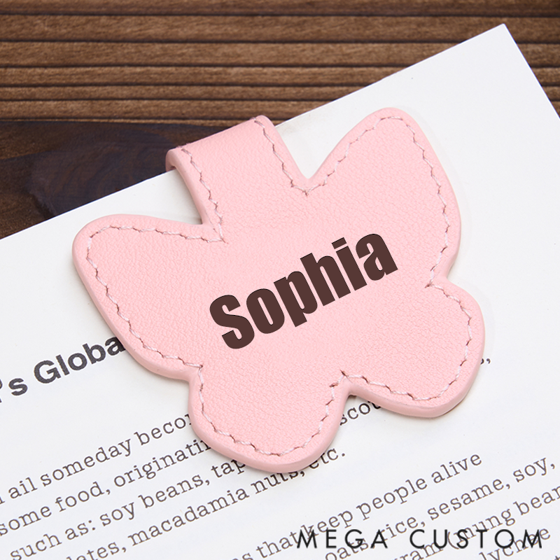 Personalized Leather Bookmarks Butterfly Bookmarks Custom Engraved Bookmarks