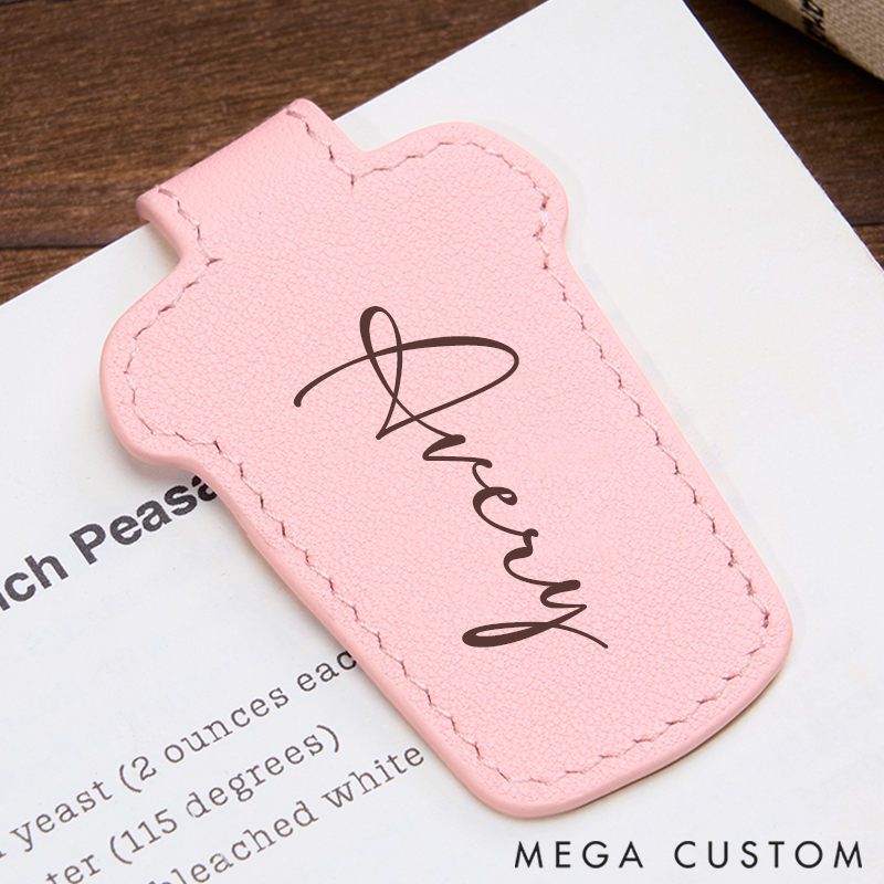 Personalized Leather Bookmark Coffee Mug Bookmark Custom Engraved Bookmark